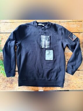 Givenchy Black Crewneck Sweatshirt with Patch Details